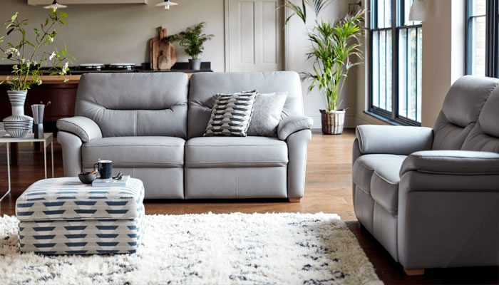 G Plan Seattle Leather 3 Seater Manual Double Recliner