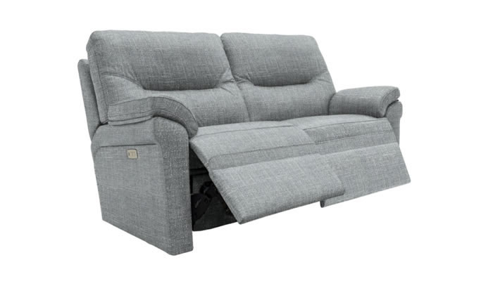 G Plan Seattle Fabric 2 Seater Power Double Recliner with Headrest and Lumbar