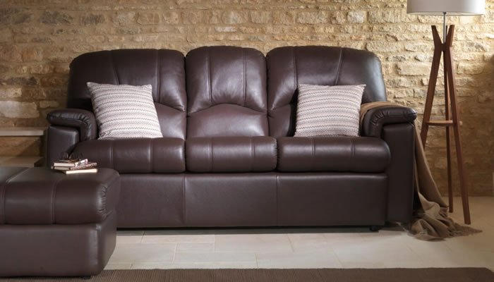 G Plan Chloe Leather Small 3 Seater Sofa