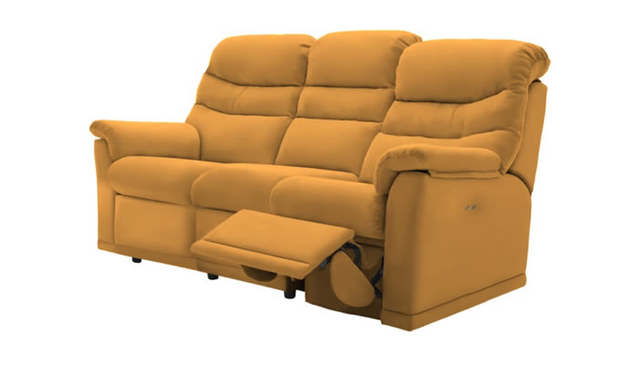 G Plan Malvern Fabric 3 Seater Sofa 3 Cushions Power Single Recliner