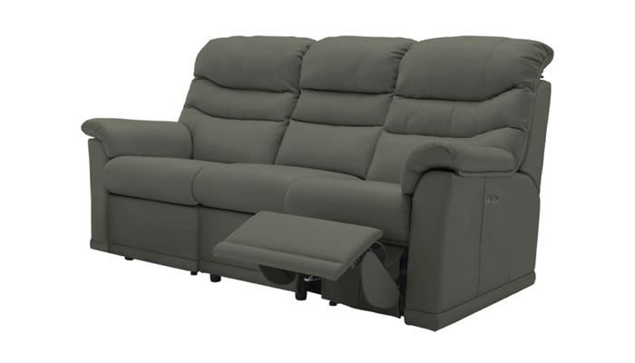 G Plan Malvern Leather 3 Seater Sofa 3 Cushion Manual Single Recliner