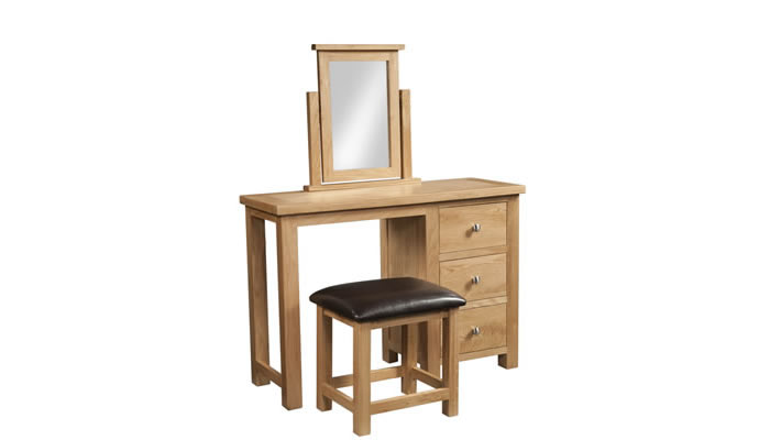 Signature Collection Dorridge Light Oak Bedroom Dressing Table & Stool