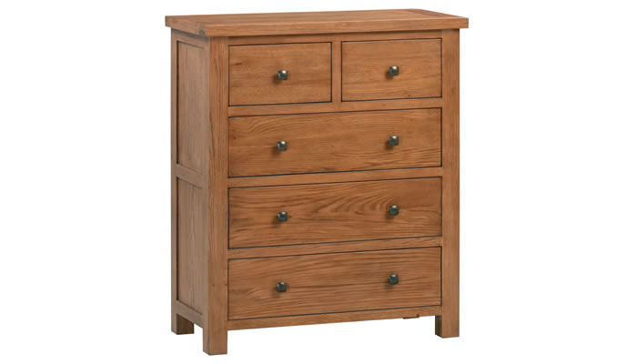 Signature Collection Dorridge Rustic Oak Bedroom 2 Over 3 Chest