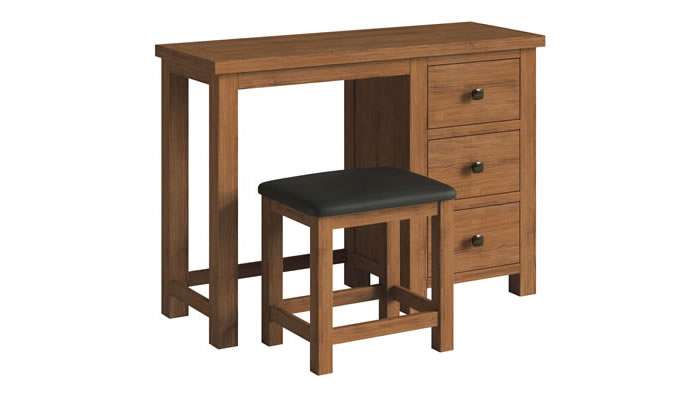 Signature Collection Dorridge Rustic Oak Bedroom Dressing Table & Stool