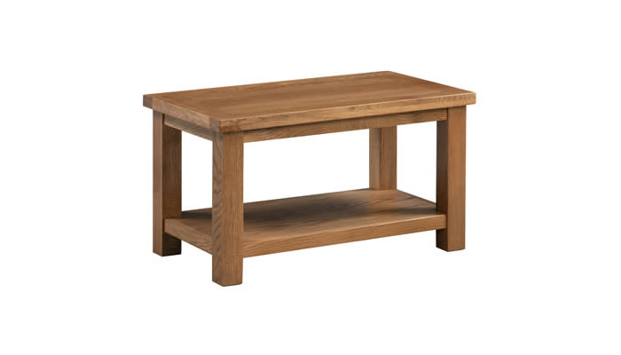 Signature Collection Dorridge Rustic Oak Small Coffee Table With Shelf