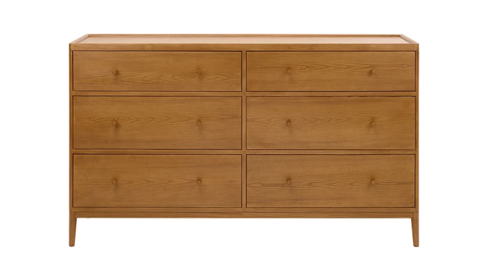 Ercol Salina Bedroom 6 Drawer Wide Chest