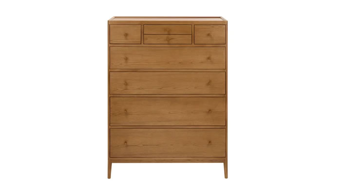 Ercol Salina Bedroom 8 Drawer Tall Chest