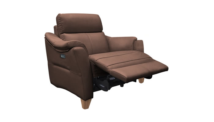 G Plan Hurst Leather Powered Recliner Chair