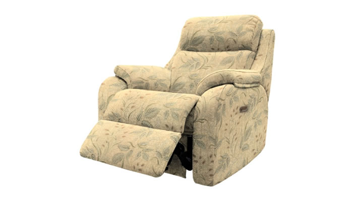 G Plan Kingsbury Fabric Chair Power Recliner Headrest Lumbar