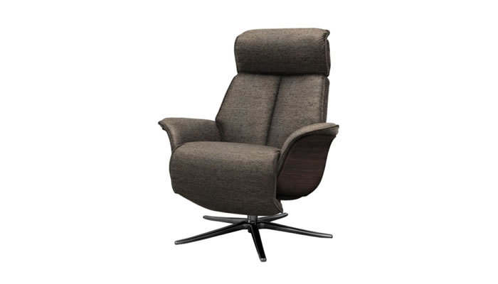 G Plan Oslo Fabric Power Chair Dark Veneered Sides