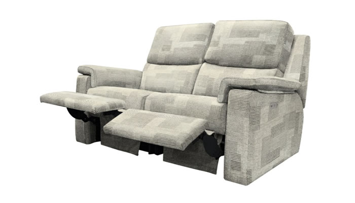 G Plan Harper Fabric Small Sofa Man Double Recliner