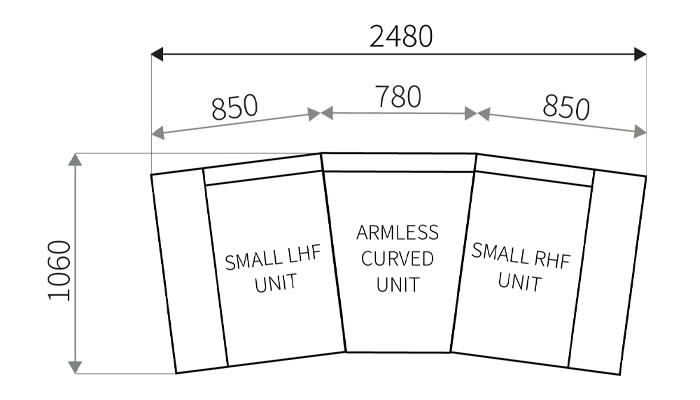 G Plan Harper Leather Curved Modular Sofa