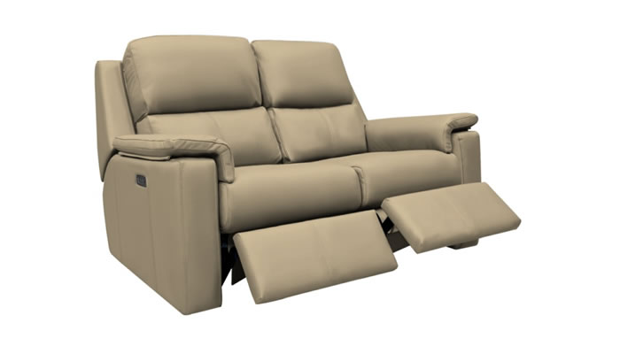 G Plan Harper Leather Small Sofa Manual Double Recliner