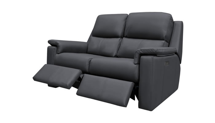 G Plan Harper Leather Small Sofa Manual Double Recliner