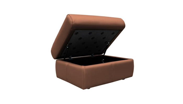 G Plan Harper Leather Storage Footstool