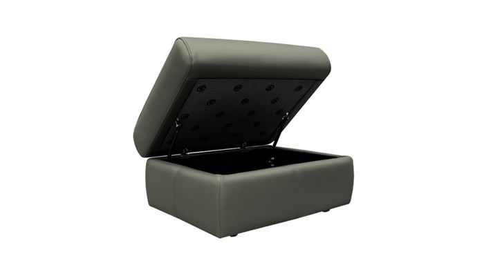 G Plan Harper Leather Storage Footstool