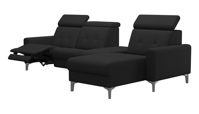 Stressless Anna A1 Fabric 3 Seater Power Recliner Center Long Seat