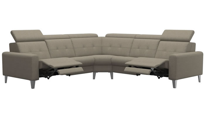 Stressless Anna A1 Fabric Corner Sofa Power Recliners