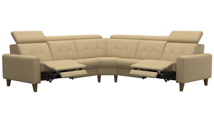 Stressless Anna A1 Fabric Corner Sofa Power Recliners