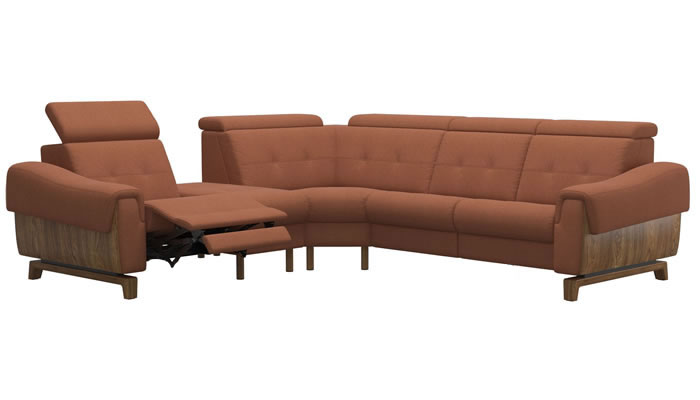 Stressless Anna A3 Fabric 4 Seater Corner Sofa Power Recliner Center