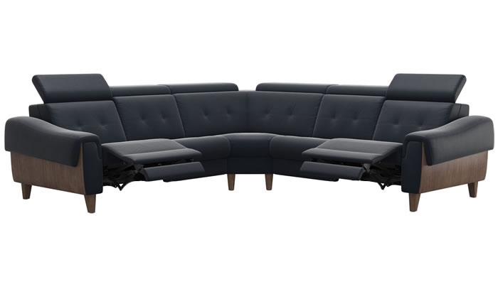 Stressless Anna A3 Leather 5 Seater Corner Sofa Power Recliners