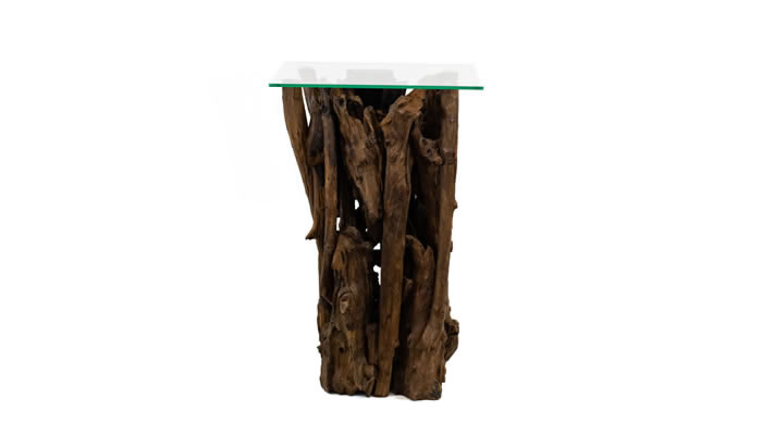 Signature Collection Wild Root Rectangular Lamp Table