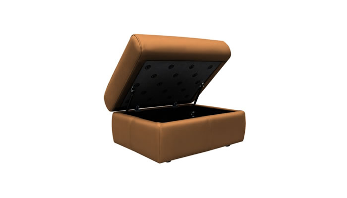 G Plan Ledbury Leather Storage Footstool