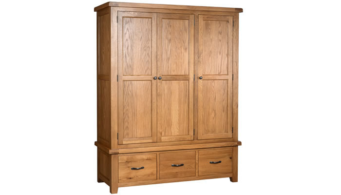 Signature Collection Southam Bedroom Triple Wardrobe With 3 Drawers