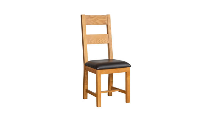 Signature Collection Southam Ladder Back Chair With PU Seat Pad