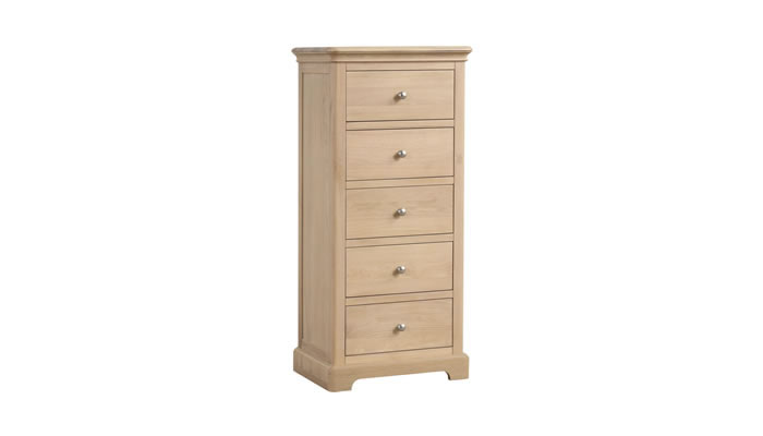 Signature Collection Leamington Oak Bedroom 5 Drawer Wellington