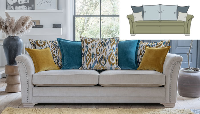 Alstons Evesham 3 Seater Sofa Pollow Back