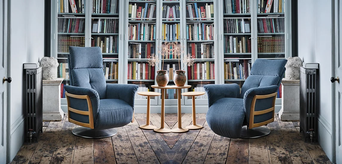 Ercol Ginosa Swivel Recliner Chair Roomset