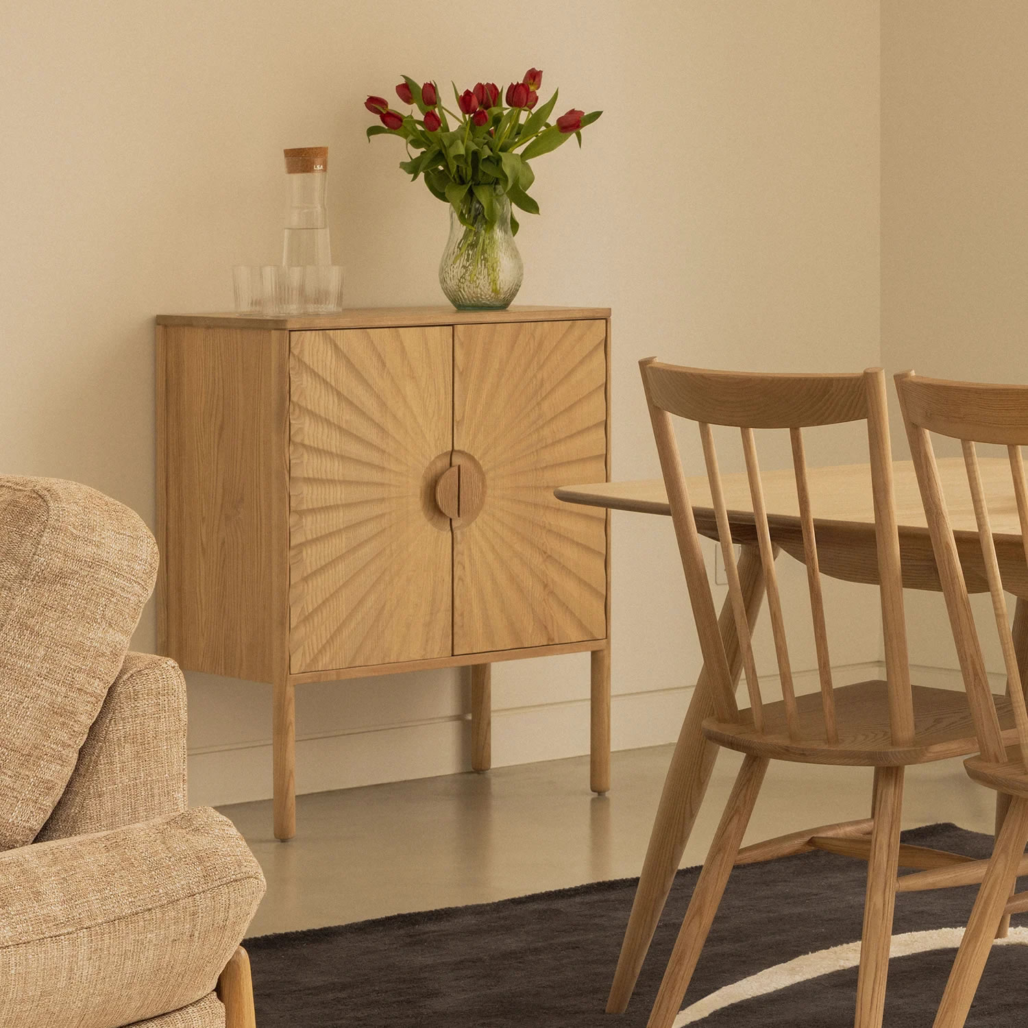 Ercol Ibstone Cabinet Oak on Ash Finish Lifestyle